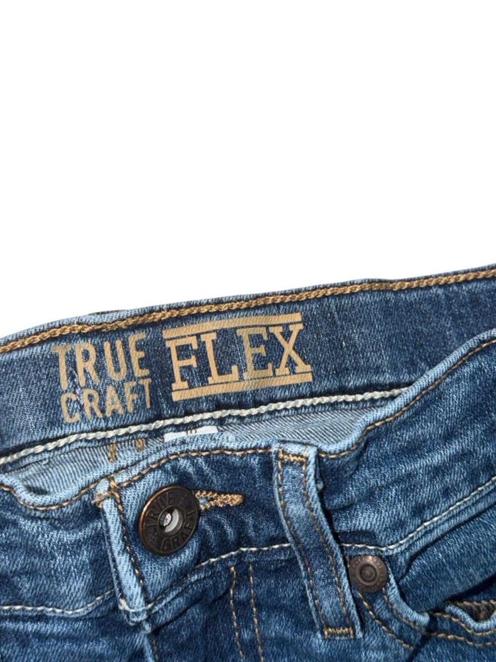 True Craft Flex KidsKids Bootcut Jeans Medium Wash-Adjustable Waist-Size 10-GUC - Picture 5 of 6